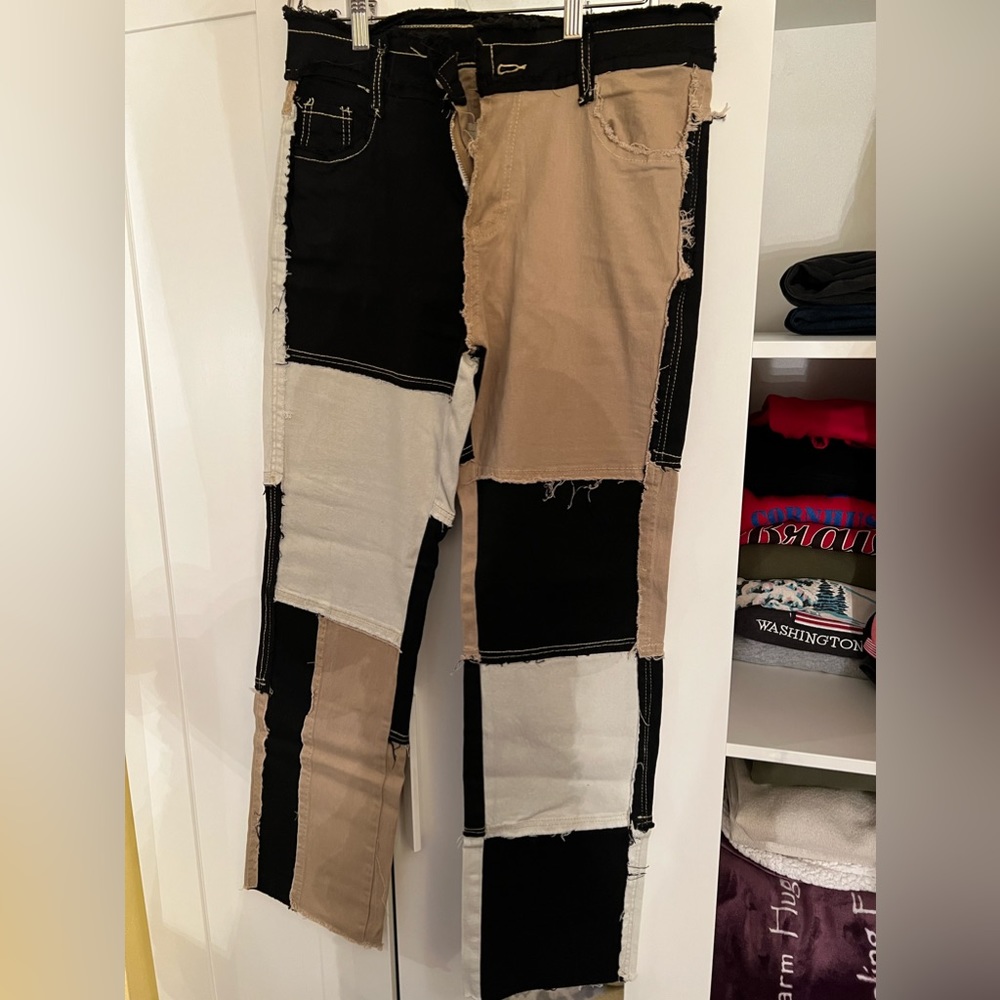 patchwork pants